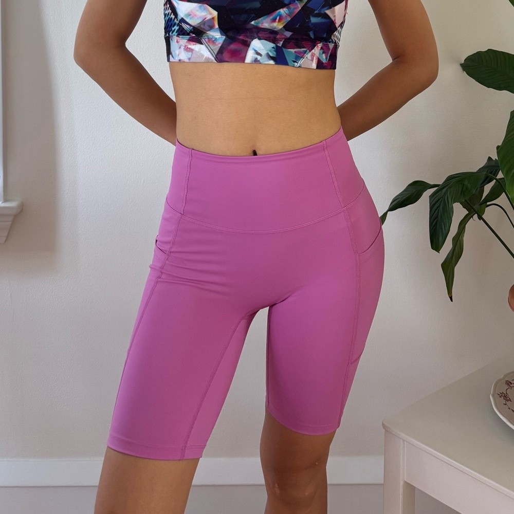 Topten Balance Pink Bike Shorts With Pockets Size XS Inseam 8”